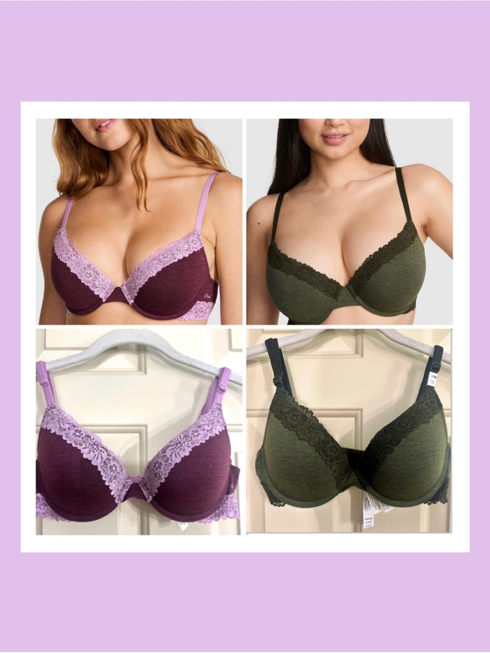 (2) PINK-Wear Everywhere Push-up Bra